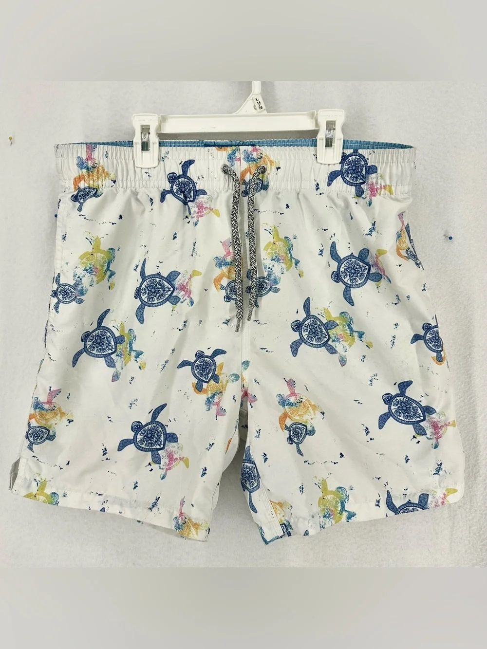 Michael’s Swimwear Cyclist Swim Trunks Turtle Men’s Medium White